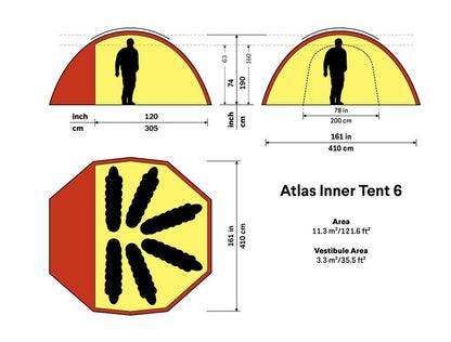 HILLEBERG Atlas Inner Tent 6 亞特拉斯6人內帳 mabuvalley